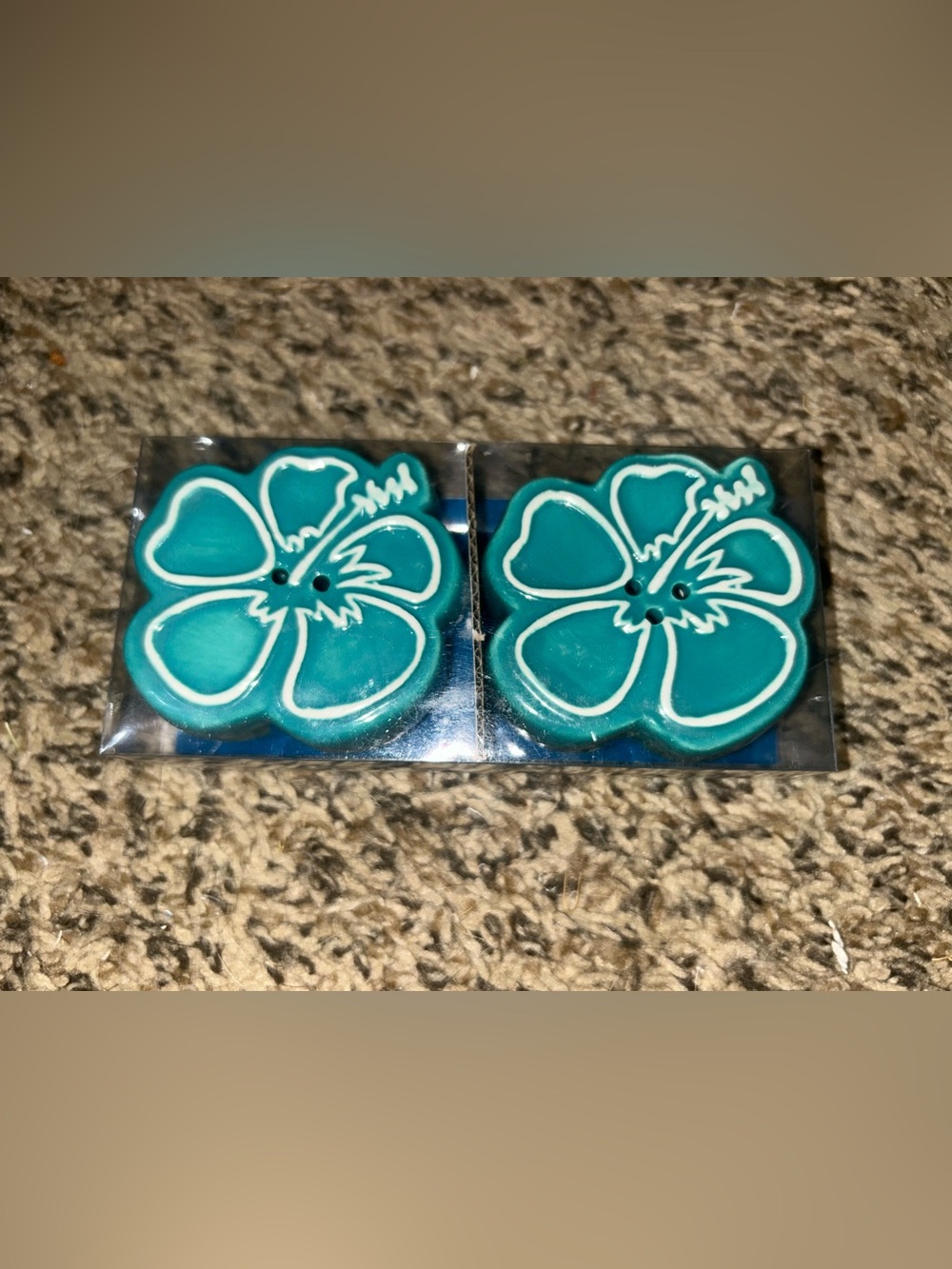 Hibiscus Flower Salt and Pepper Shakers